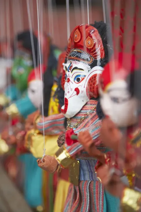 Framed Print : Traditional puppets, Kathmandu, Nepal
