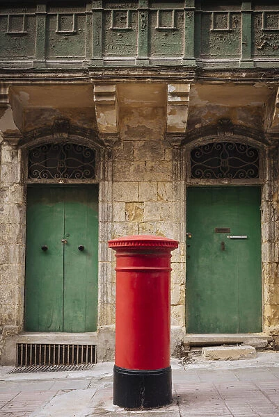 Traditional Red Post Box, Valletta, Malta
