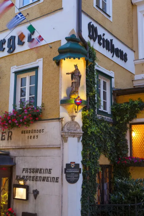 Framed Print : Traditional Restaurant, Gmunden, Salzkammergut, Upper Austria, Austria