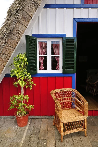 Traditional Santana thatch house. Madeira, Portugal