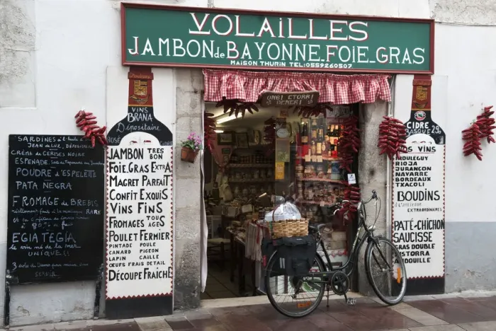 Framed Print : Traditional shop, Saint Jean de Luz, Labourd, France Framed Print : Traditional shop, Saint Jean de Luz, Labourd, France
