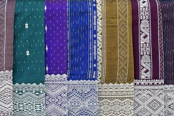 Traditional slik shawls, Luang Prabang (ancient capital of Laos on the Mekong river), Laos