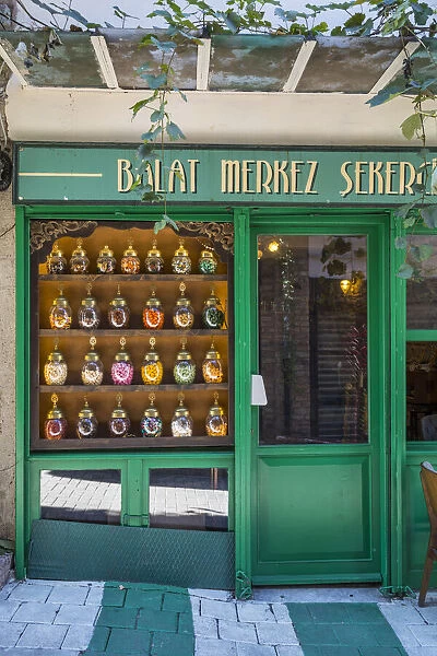 Traditional sweet shop, Balat district, Istanbul, Turkey