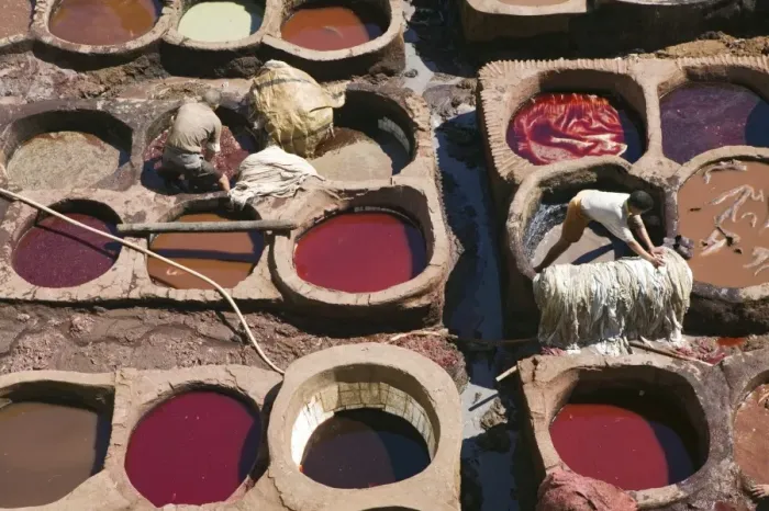 Framed Print : Traditional Tanneries, Fes El-Bali (Old Fes), Fes, Morocco Framed Print : Traditional Tanneries, Fes El-Bali (Old Fes), Fes, Morocco