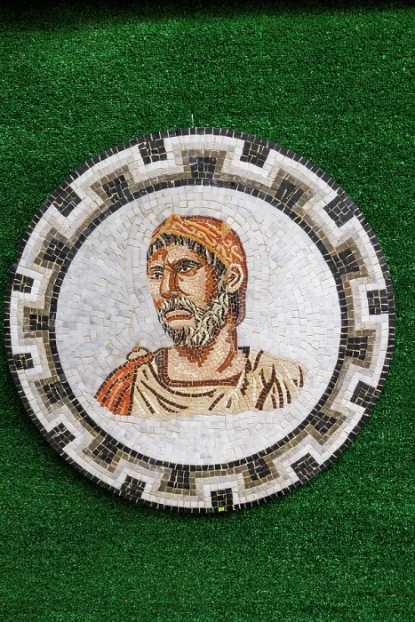 Framed Print : Traditional Tunisian Mosaic, El Jem, Tunisia