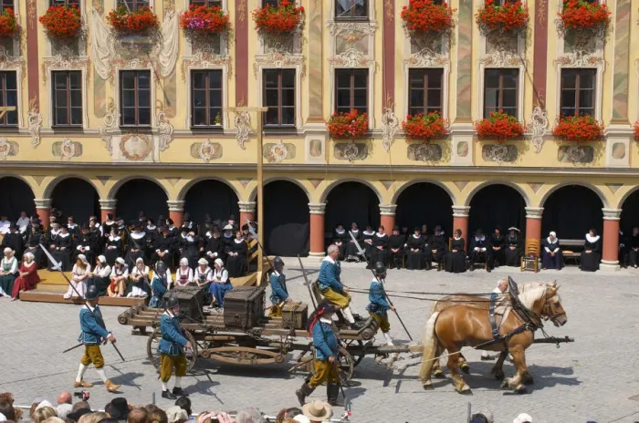 Framed Print : Traditional Wallenstein Procession in Memmingen, Allgaeu, Bavaria, Germany Framed Print : Traditional Wallenstein Procession in Memmingen, Allgaeu, Bavaria, Germany