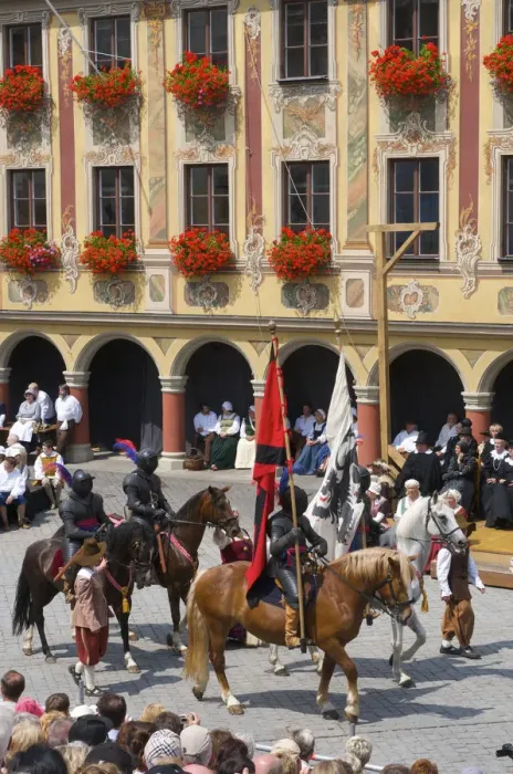 Framed Print : Traditional Wallenstein Procession in Memmingen, Allgaeu, Bavaria, Germany