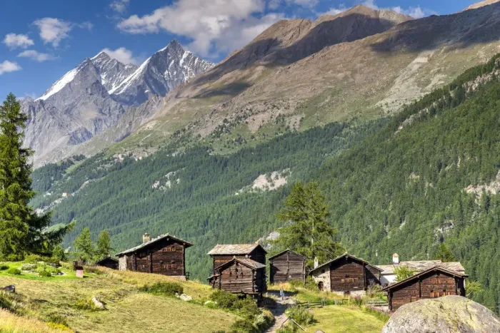 Framed Print : Traditional walser houses in Blatten, Zermatt, Valais, Switzerland Framed Print : Traditional walser houses in Blatten, Zermatt, Valais, Switzerland