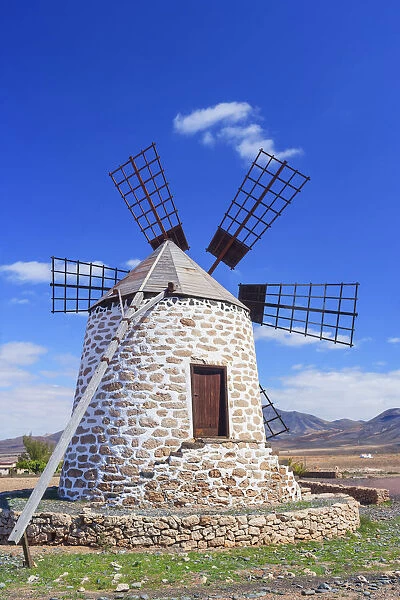Traditional windmill, Fuerteventura, Canary Islands, Spain