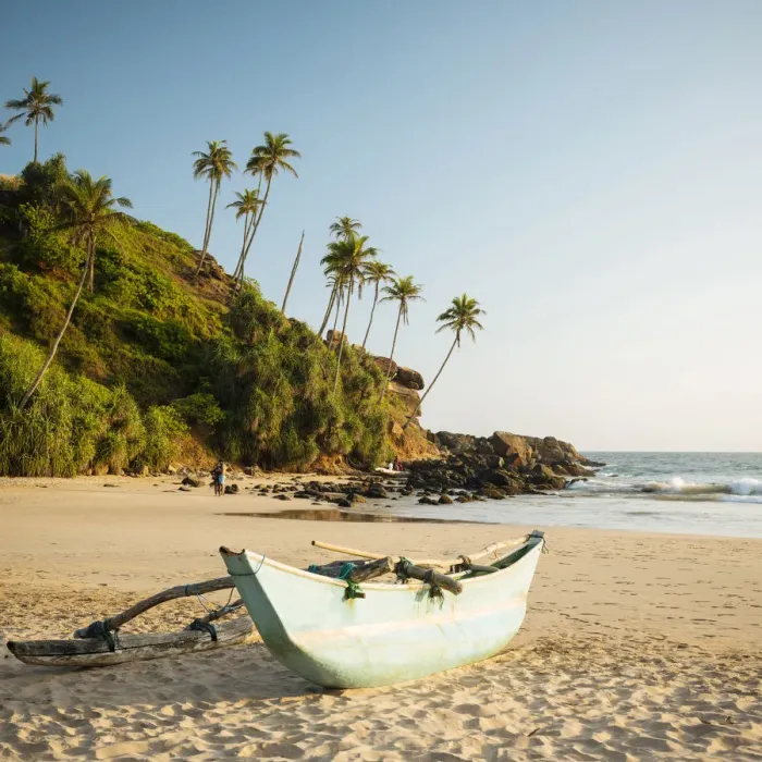 Framed Print : Traditional wooden boat on Talalla Beach at dusk, South Coast, Sri Lanka, Asia Framed Print : Traditional wooden boat on Talalla Beach at dusk, South Coast, Sri Lanka, Asia