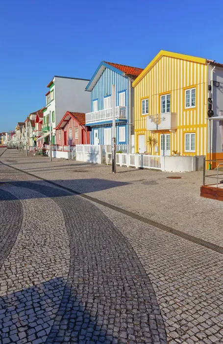 Framed Print : Traditional wooden striped houses, Costa Nova do Prado, Aveiro, Portugal Framed Print : Traditional wooden striped houses, Costa Nova do Prado, Aveiro, Portugal