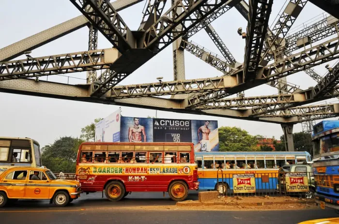 Framed Print : Traffic jam in Howrah bridge. Kolkata (Calcutta), India Framed Print : Traffic jam in Howrah bridge. Kolkata (Calcutta), India