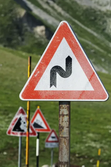 Framed Print : Traffic sign, Campo Imperatore, Gran Sasso National park, Abruzze, Italy Framed Print : Traffic sign, Campo Imperatore, Gran Sasso National park, Abruzze, Italy