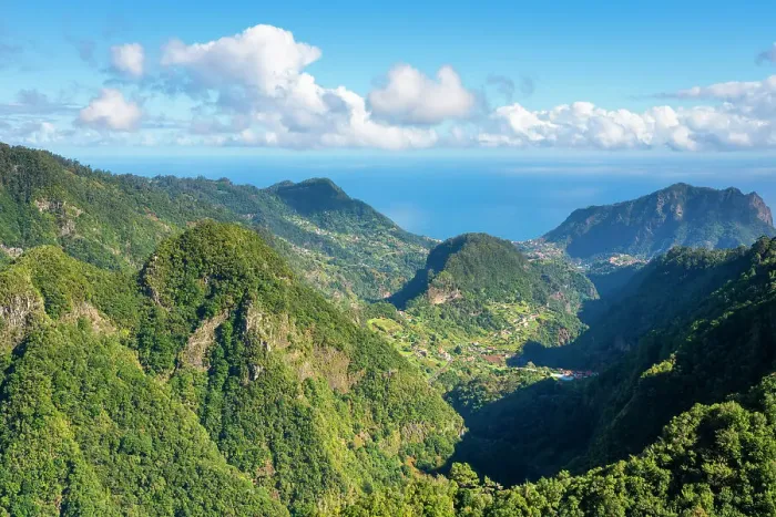 Framed Print : Trail Levada dos Balcoes and distant views of Faial, Santana, Madeira, Portugal Framed Print : Trail Levada dos Balcoes and distant views of Faial, Santana, Madeira, Portugal