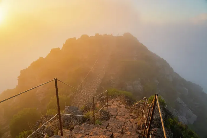 Framed Print : Trail on top of Pico Ruivo mountain at sunset, Santana, Madeira, Portugal Framed Print : Trail on top of Pico Ruivo mountain at sunset, Santana, Madeira, Portugal