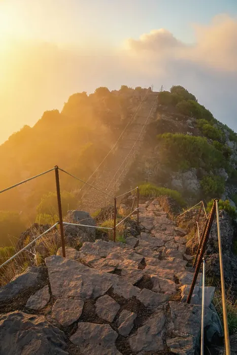 Framed Print : Trail on top of Pico Ruivo mountain at sunset, Santana, Madeira, Portugal Framed Print : Trail on top of Pico Ruivo mountain at sunset, Santana, Madeira, Portugal