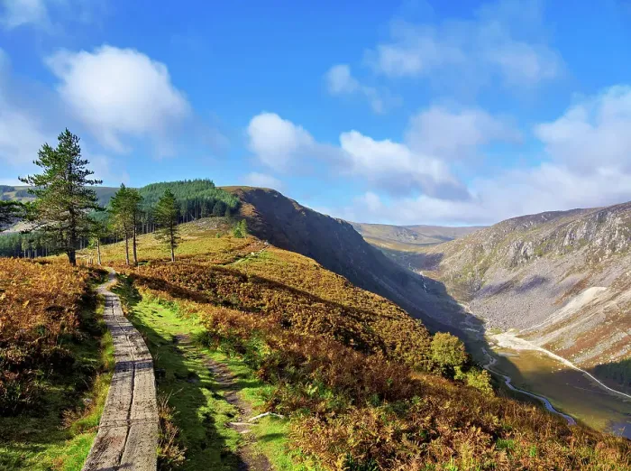 Framed Print : Trail through The Spinc around The Upper Lake, Glendalough, County Wicklow, Ireland Framed Print : Trail through The Spinc around The Upper Lake, Glendalough, County Wicklow, Ireland