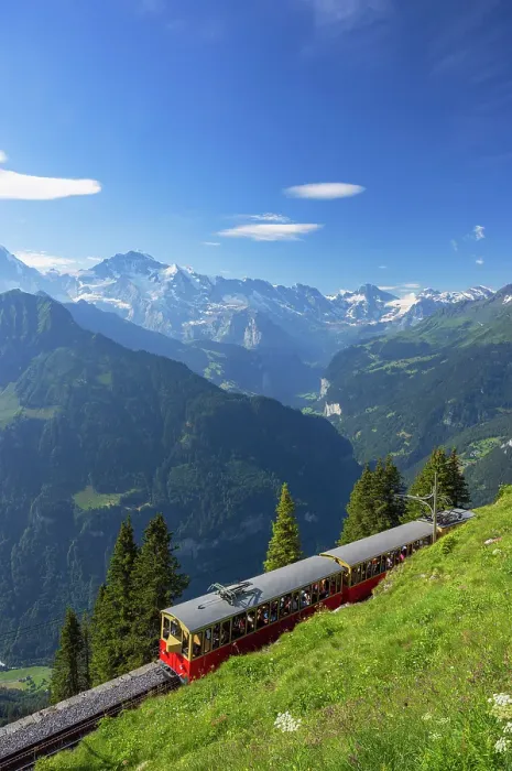Framed Print : Train of cogwheel railway at Schynige Platte, Jungfrau Region, Bernese Oberland, Switzerland Framed Print : Train of cogwheel railway at Schynige Platte, Jungfrau Region, Bernese Oberland, Switzerland