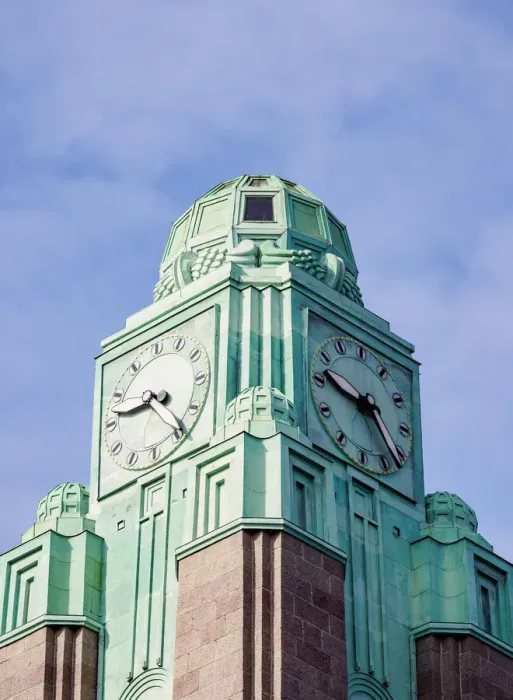 Framed Print : Train Station Clock Tower, detailed view, Helsinki, Uusimaa County, Finland Framed Print : Train Station Clock Tower, detailed view, Helsinki, Uusimaa County, Finland
