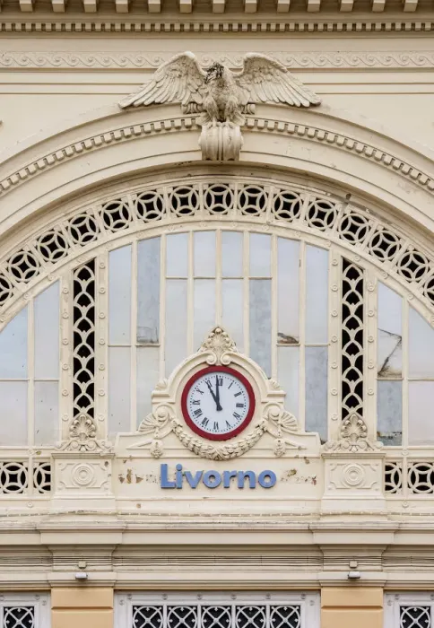 Framed Print : Train Station, detailed view, Livorno, Tuscany, Italy Framed Print : Train Station, detailed view, Livorno, Tuscany, Italy