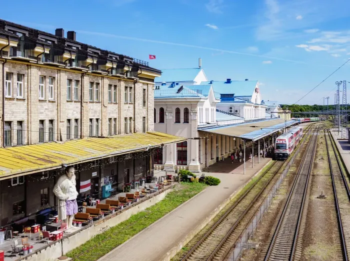 Framed Print : Train Station, elevated view, Vilnius, Lithuania Framed Print : Train Station, elevated view, Vilnius, Lithuania