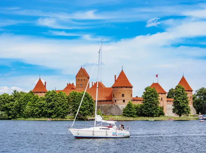 Framed Print : Trakai Island Castle, Lake Galve, Trakai, Lithuania Framed Print : Trakai Island Castle, Lake Galve, Trakai, Lithuania