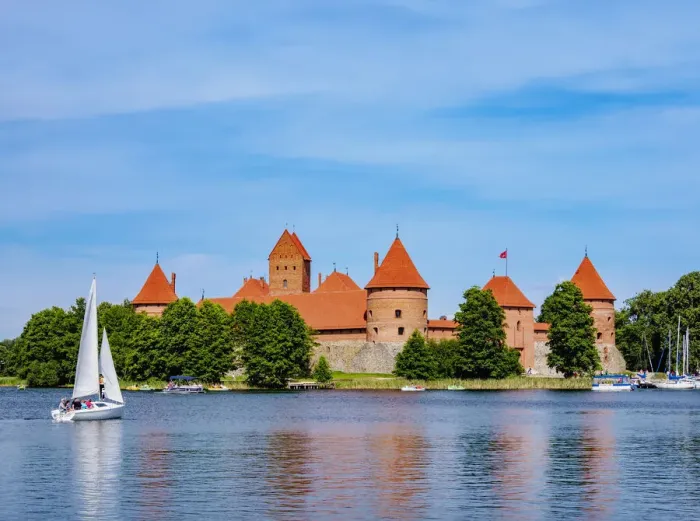 Framed Print : Trakai Island Castle, Lake Galve, Trakai, Lithuania Framed Print : Trakai Island Castle, Lake Galve, Trakai, Lithuania