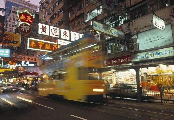 Tram, Causeway Bay, Hong Kong, China