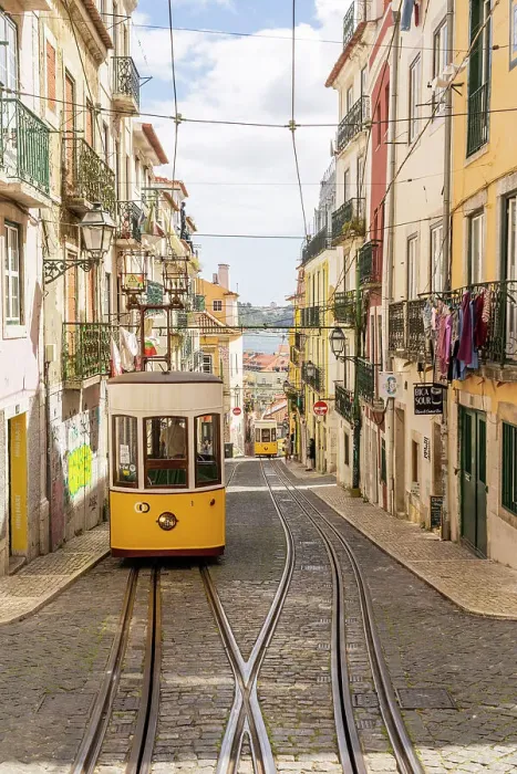 Framed Print : The tram Elevador da Bica, Bica, Lisbon, Portugal, Europe Framed Print : The tram Elevador da Bica, Bica, Lisbon, Portugal, Europe
