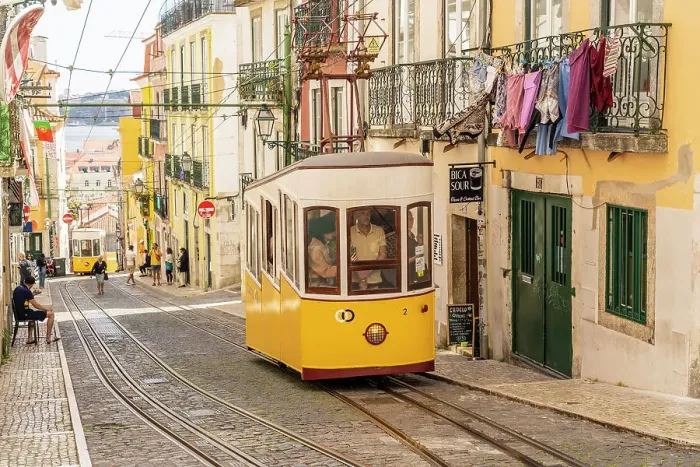 Framed Print : The tram Elevador da Bica, Bica, Lisbon, Portugal, Europe Framed Print : The tram Elevador da Bica, Bica, Lisbon, Portugal, Europe