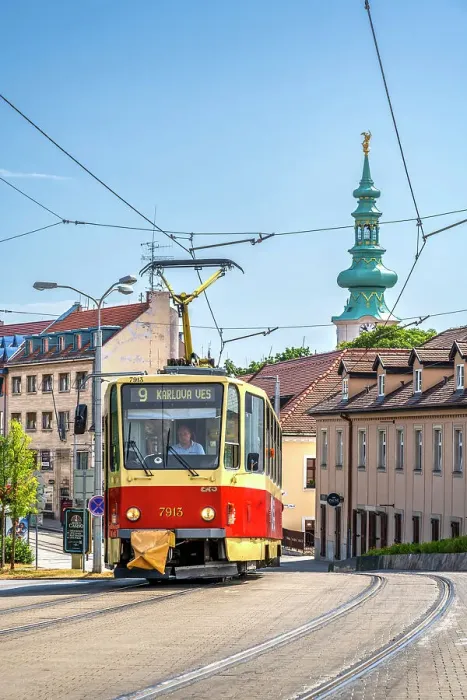 Framed Print : Tram in the old town, Bratislava, Slovakia Framed Print : Tram in the old town, Bratislava, Slovakia