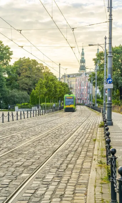 Framed Print : A tram in Poznan, Poland, Eastern Europe