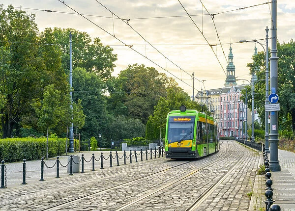 A tram in Poznan, Poland, Eastern Europe