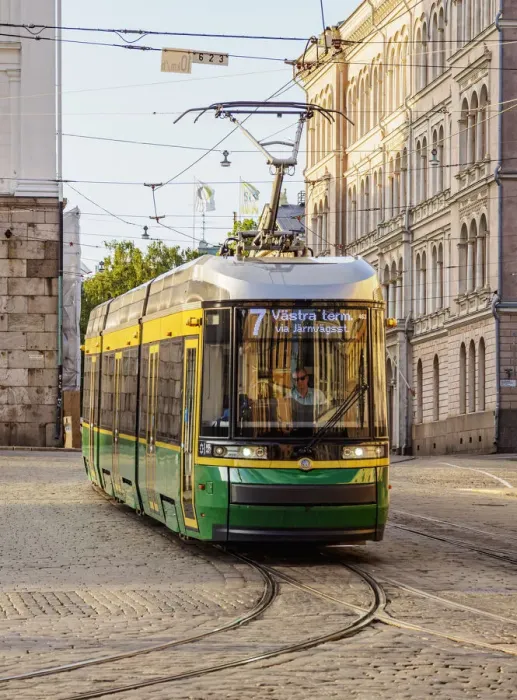 Framed Print : Tram at the Senate Square, Helsinki, Uusimaa County, Finland Framed Print : Tram at the Senate Square, Helsinki, Uusimaa County, Finland