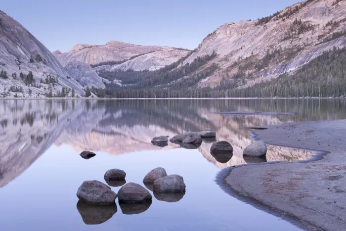 Framed Print : Tranquil evening tones at Tenaya Lake, Yosemite National Park, California, USA. Autumn Framed Print : Tranquil evening tones at Tenaya Lake, Yosemite National Park, California, USA. Autumn