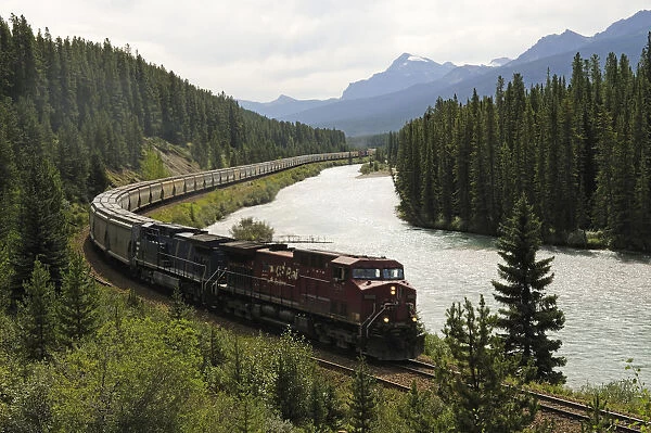 Trans Canada Railroad, Banff National park, Alberta, Canada