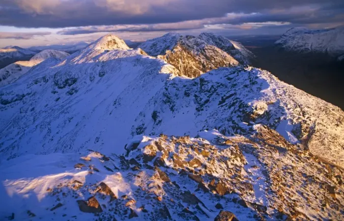 Framed Print : Traversing the Aonach Eagach Ridge above Glencoe, Scottish Highlands Framed Print : Traversing the Aonach Eagach Ridge above Glencoe, Scottish Highlands