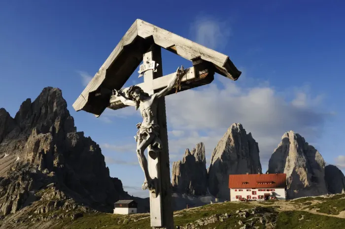 Framed Print : Tre Cime chalet, Hochpustertal Valley, Sexten Dolomites, South Tyrol, Italy Framed Print : Tre Cime chalet, Hochpustertal Valley, Sexten Dolomites, South Tyrol, Italy