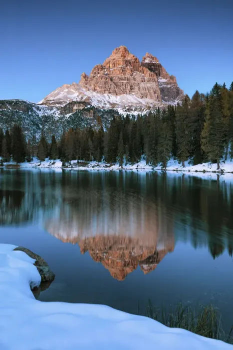Framed Print : Tre Cime di Lavaredo Reflecting in Lake Antorno, Dolomites, South Tyrol, Italy Framed Print : Tre Cime di Lavaredo Reflecting in Lake Antorno, Dolomites, South Tyrol, Italy