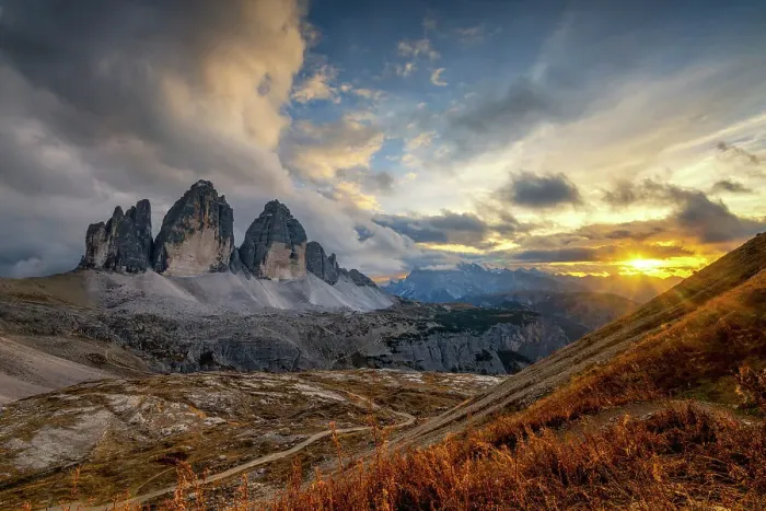 Framed Print : Tre Cime di Lavaredo at Sunset, Dolomites, South Tyrol, Italy Framed Print : Tre Cime di Lavaredo at Sunset, Dolomites, South Tyrol, Italy