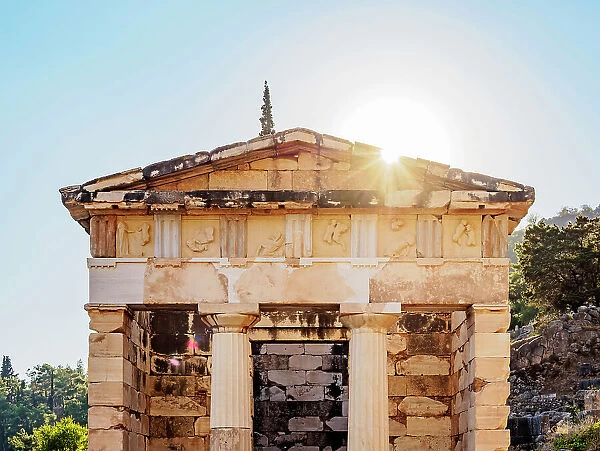 The Treasury of the Athenians, Delphi, Phocis, Greece