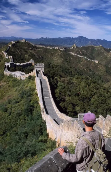 Framed Print : Trekker on The Great Wall of China Framed Print : Trekker on The Great Wall of China