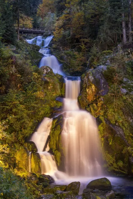 Framed Print : Triberg Waterfall at Night, Baden-Wurttemberg, Germany Framed Print : Triberg Waterfall at Night, Baden-Wurttemberg, Germany