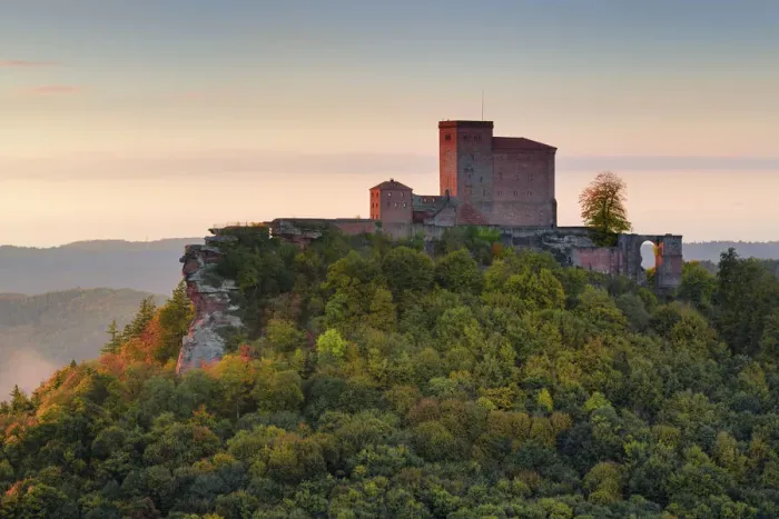 Framed Print : Trifels Castle, Annweiler am Trifels, Palatinate Forest, Rhineland-Palatinate, Palatinate, Germany, Europe Framed Print : Trifels Castle, Annweiler am Trifels, Palatinate Forest, Rhineland-Palatinate, Palatinate, Germany, Europe