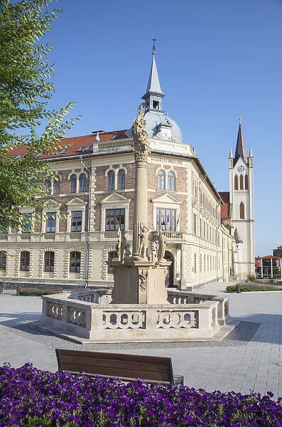 Trinity Column in Fo Square, Keszthely, Lake Balaton, Hungary