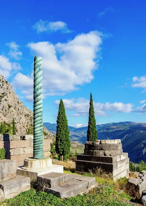 Framed Print : Tripod of Plataea, Delphi, Phocis, Greece Framed Print : Tripod of Plataea, Delphi, Phocis, Greece