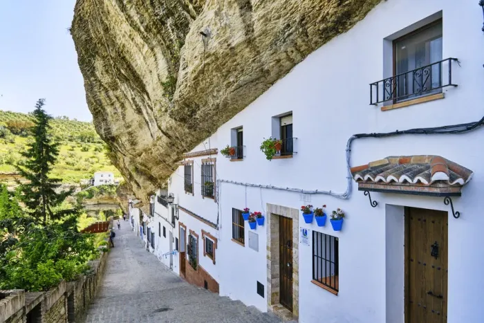 Framed Print : Troglodyte cave dwelling of Setenil de las Bodegas, Andalucia. Spain Framed Print : Troglodyte cave dwelling of Setenil de las Bodegas, Andalucia. Spain