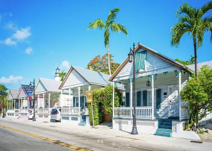Framed Print : Tropical Architecture Key West, Florida, USA