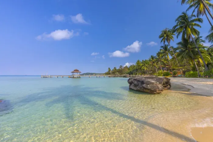 Framed Print : Tropical beach on an Island nr Ko Chang, Thailand Framed Print : Tropical beach on an Island nr Ko Chang, Thailand