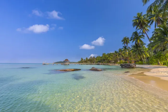 Framed Print : Tropical beach on an Island nr Ko Chang, Thailand Framed Print : Tropical beach on an Island nr Ko Chang, Thailand